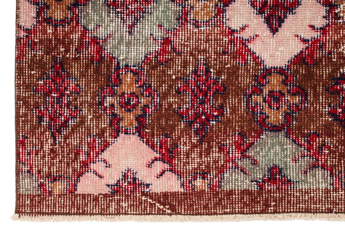 4x7 Brown and Multicolor Turkish Anatolian Rug
