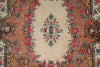 4x7 Ivory and Multicolor Turkish Overdyed Rug