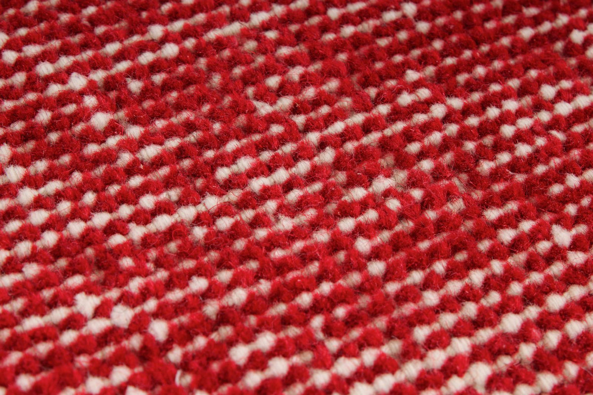 4x7 Red and Ivory Turkish Overdyed Rug