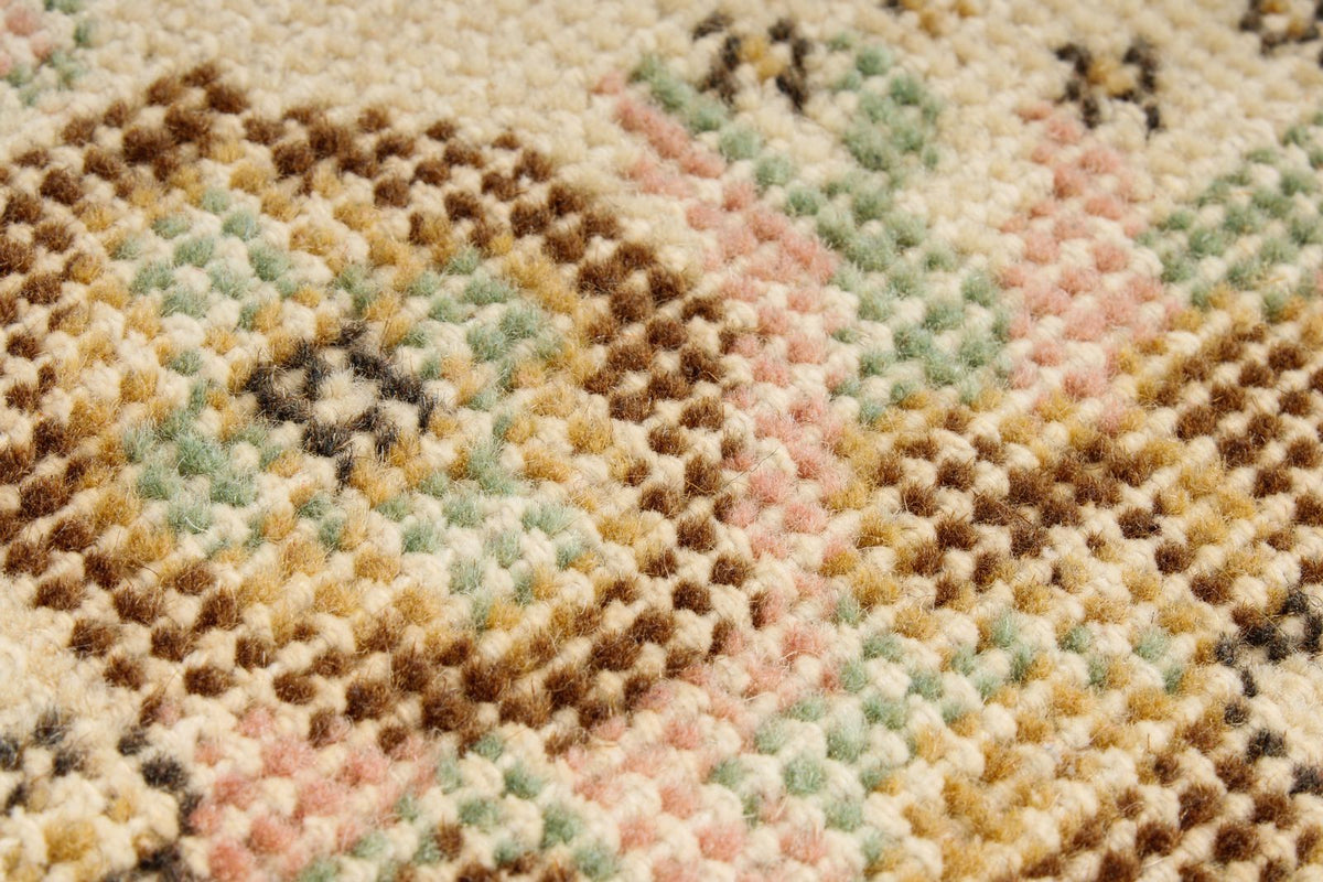 4x7 Ivory and Multicolor Turkish Anatolian Rug