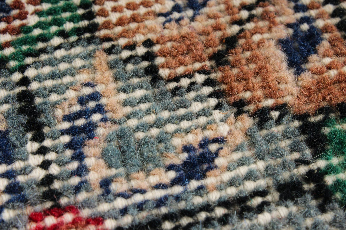 4x7 Red and Multicolor Turkish Overdyed Rug