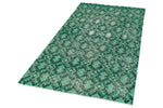 3x7 Green and Green Turkish Anatolian Runner