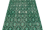 3x7 Green and Green Turkish Anatolian Runner