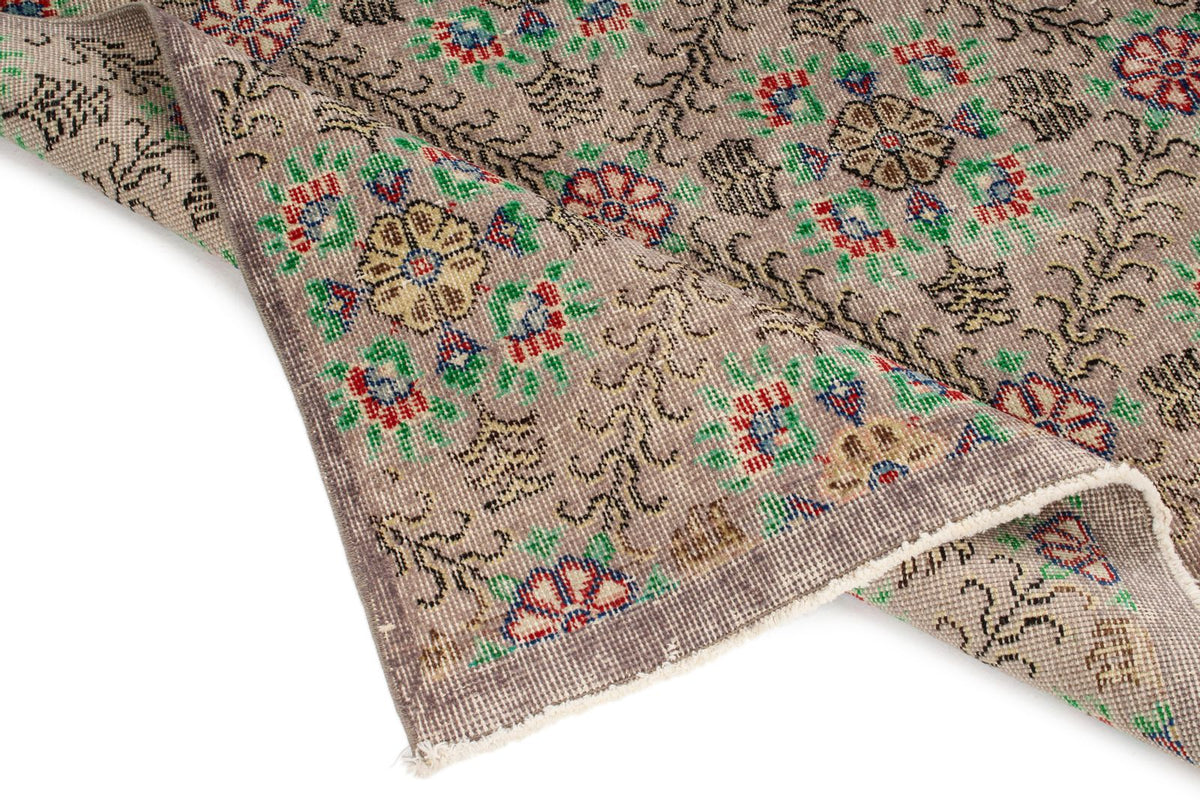 4x8 Brown and Multicolor Turkish Anatolian Runner