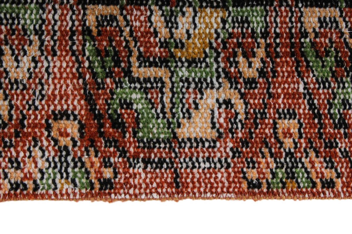 4x8 Rust and Multicolor Modern Contemporary Rug