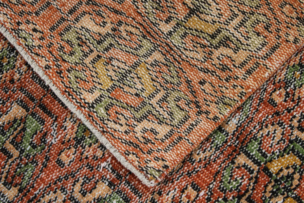 4x8 Rust and Multicolor Modern Contemporary Rug
