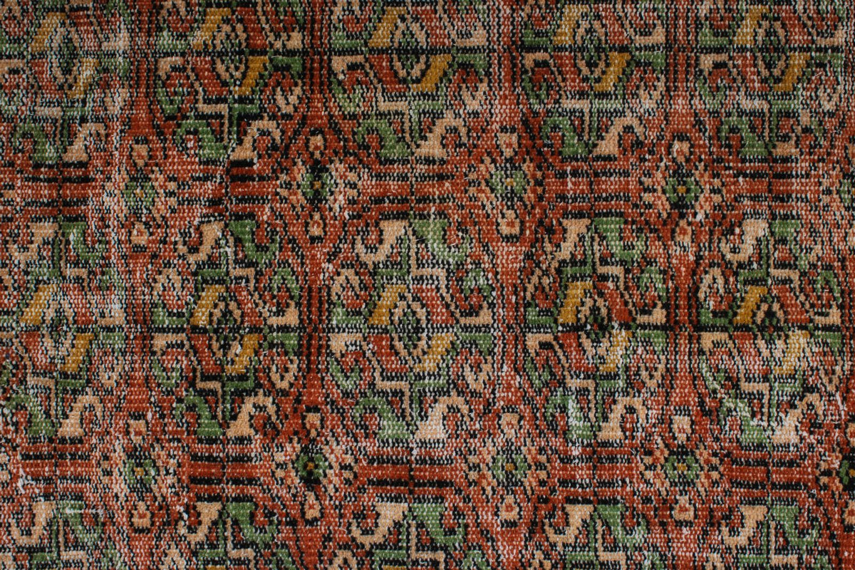4x8 Rust and Multicolor Modern Contemporary Rug