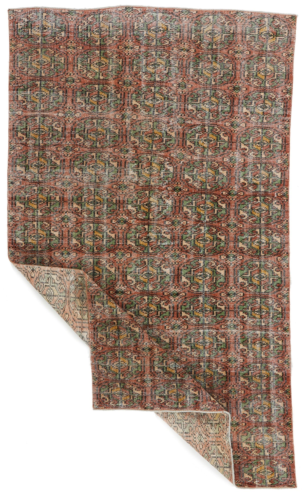 4x8 Rust and Multicolor Modern Contemporary Rug
