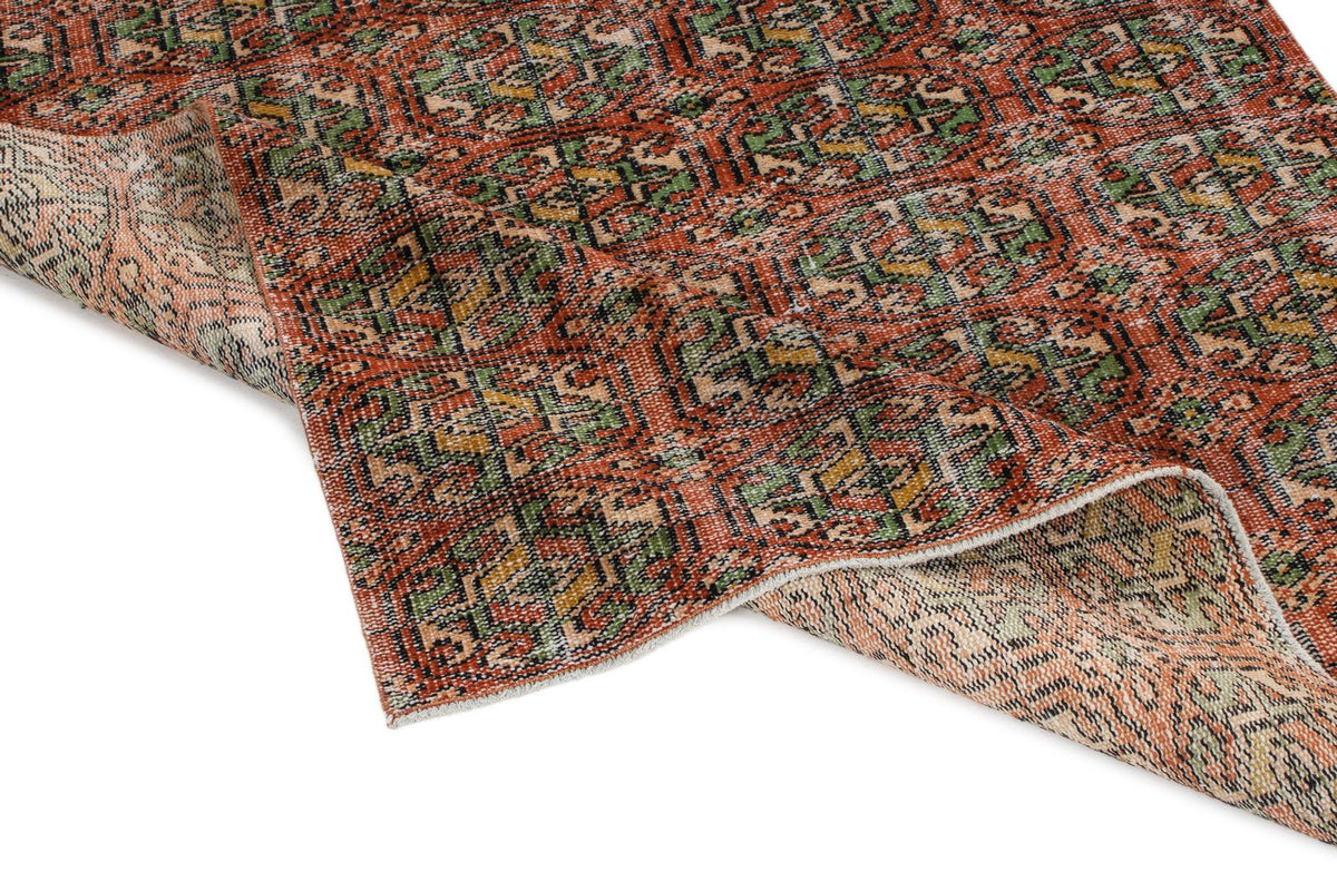 4x8 Rust and Multicolor Modern Contemporary Rug