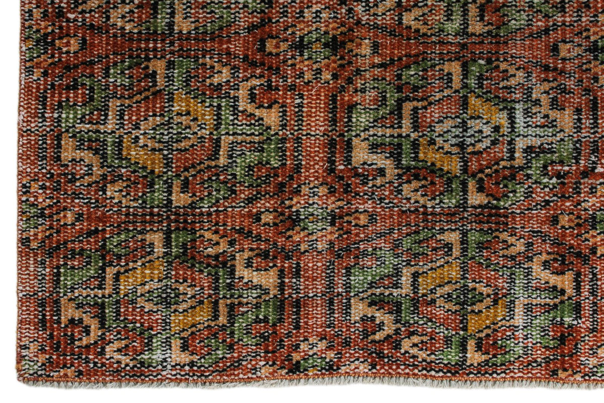 4x8 Rust and Multicolor Modern Contemporary Rug