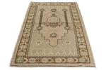 4x7 Brown and Brown Anatolian Turkish Tribal Rug