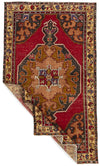 4x7 Red and Multicolor Anatolian Turkish Tribal Rug