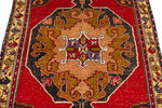 4x7 Red and Multicolor Anatolian Turkish Tribal Rug