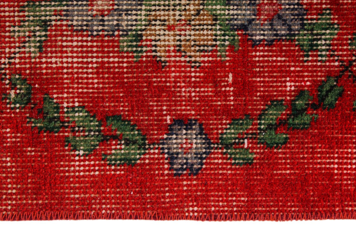 5x8 Red and Multicolor Anatolian Turkish Tribal Rug