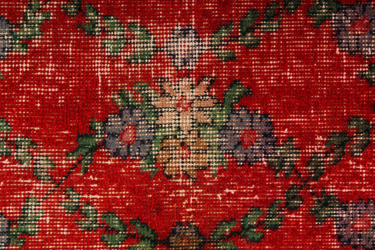 5x8 Red and Multicolor Anatolian Turkish Tribal Rug