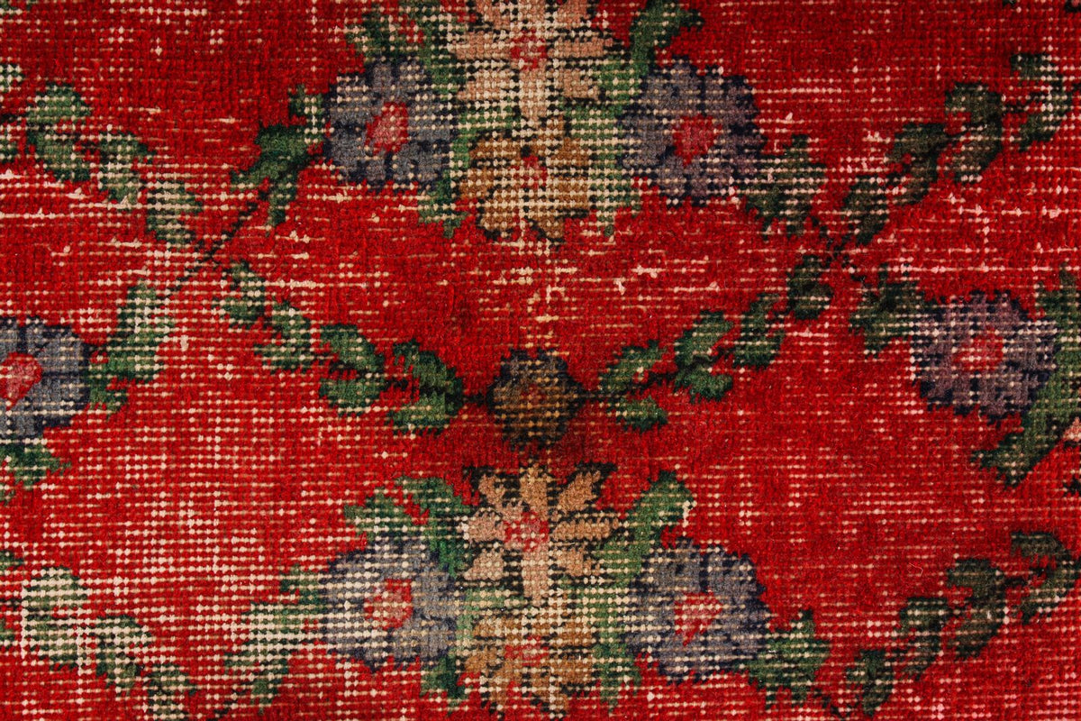 5x8 Red and Multicolor Anatolian Turkish Tribal Rug