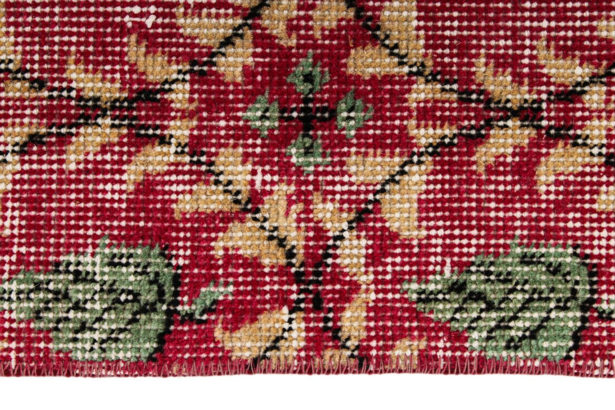 4x7 Pink and Multicolor Anatolian Turkish Tribal Rug