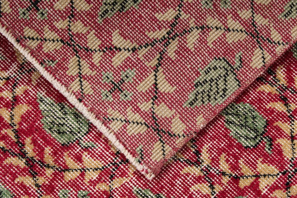 4x7 Pink and Multicolor Anatolian Turkish Tribal Rug