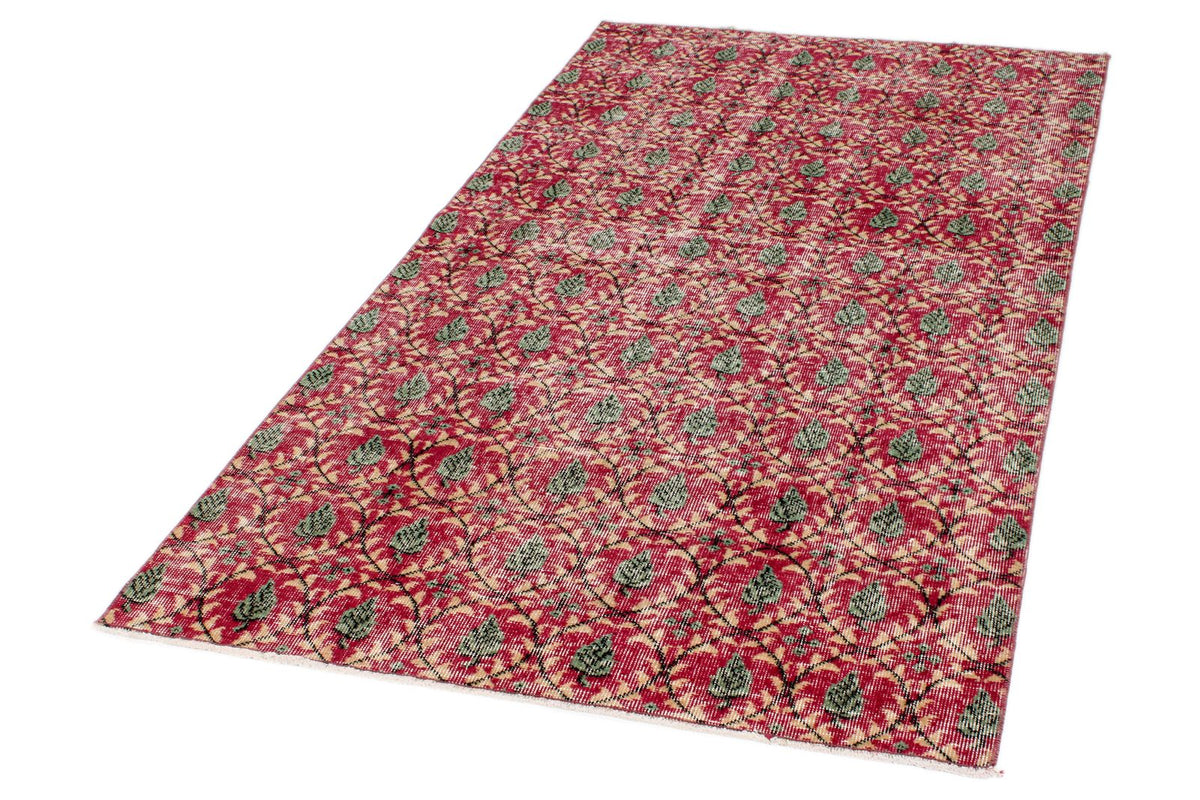 4x7 Pink and Multicolor Anatolian Turkish Tribal Rug
