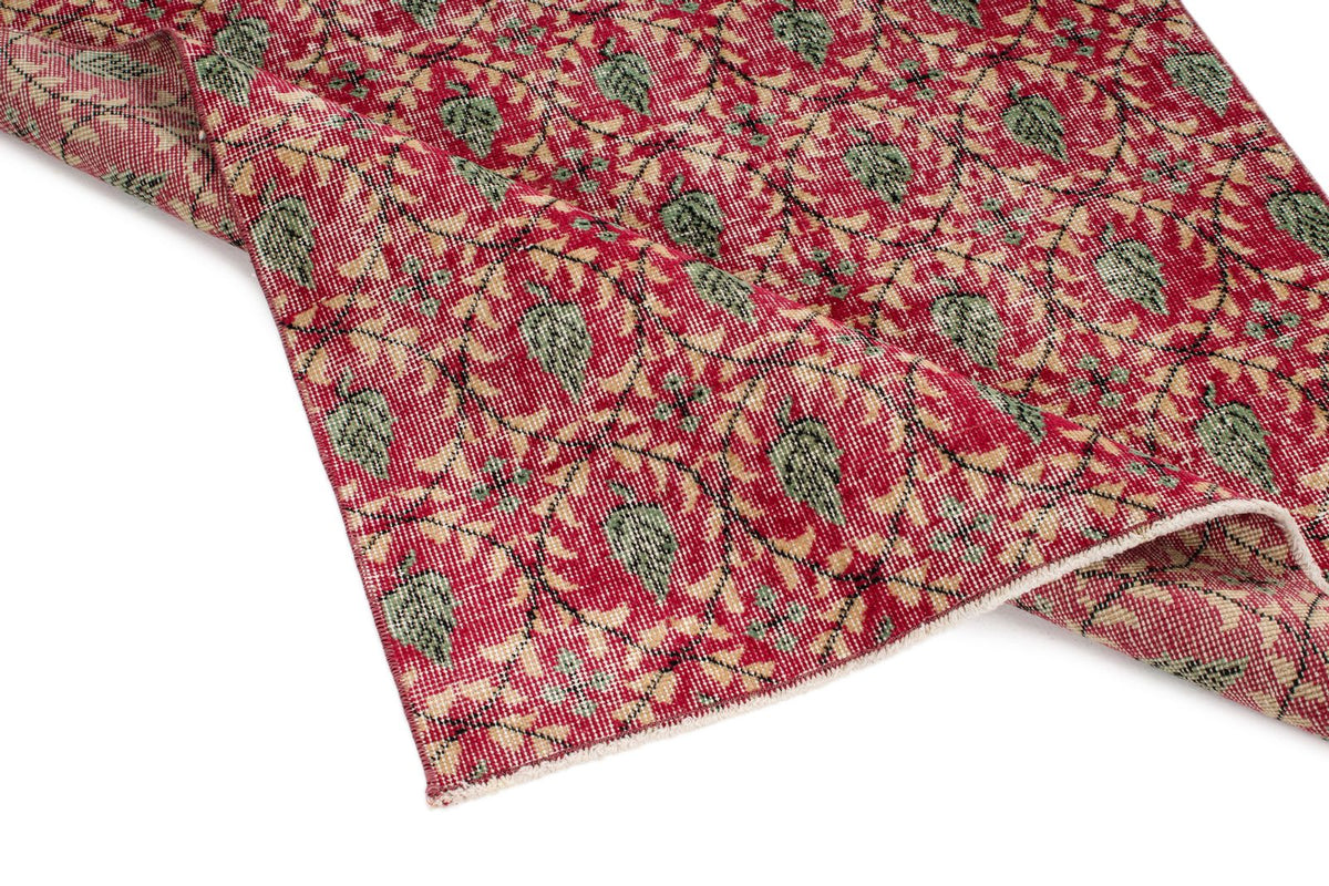 4x7 Pink and Multicolor Anatolian Turkish Tribal Rug