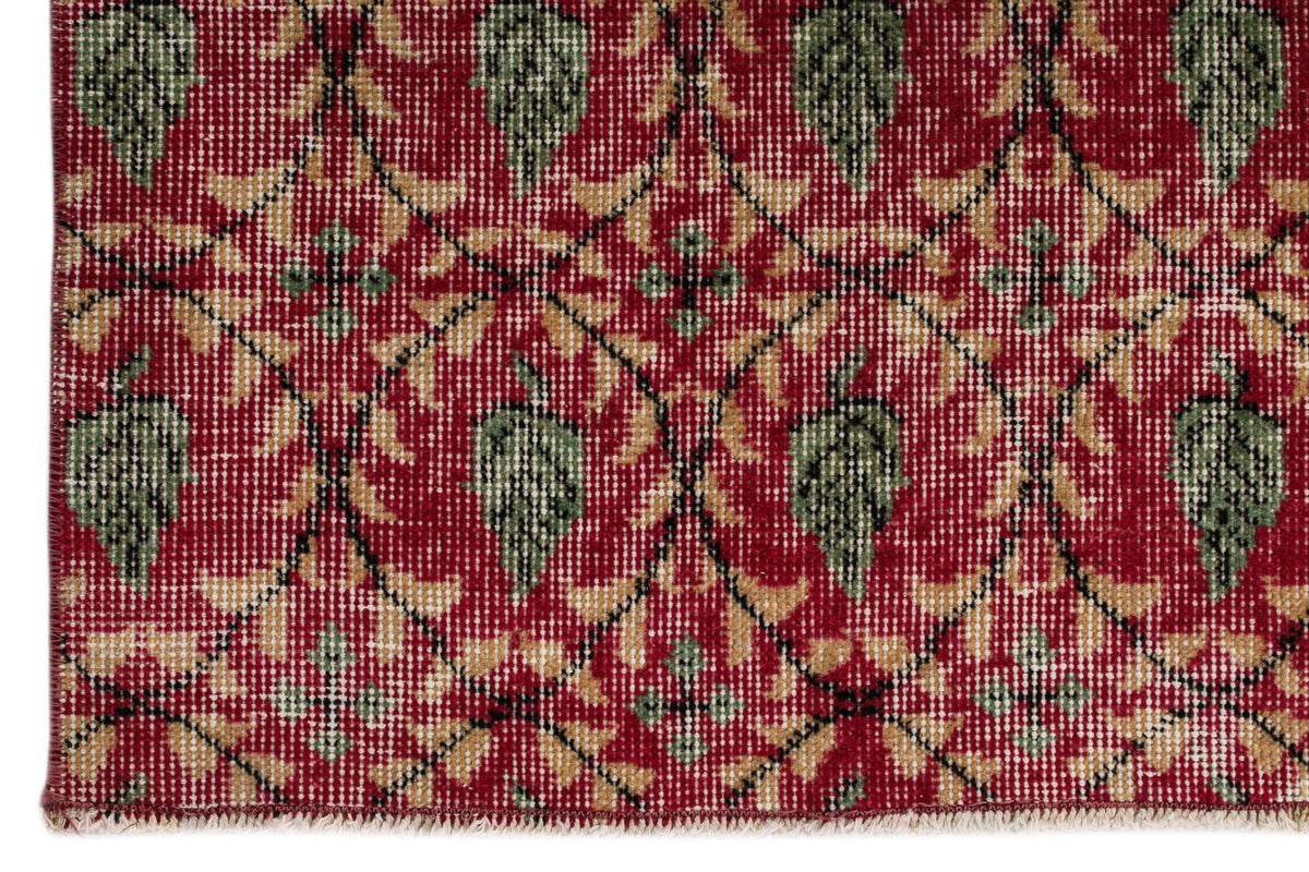 4x7 Pink and Multicolor Anatolian Turkish Tribal Rug