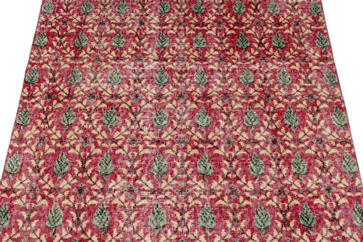 4x7 Pink and Multicolor Anatolian Turkish Tribal Rug