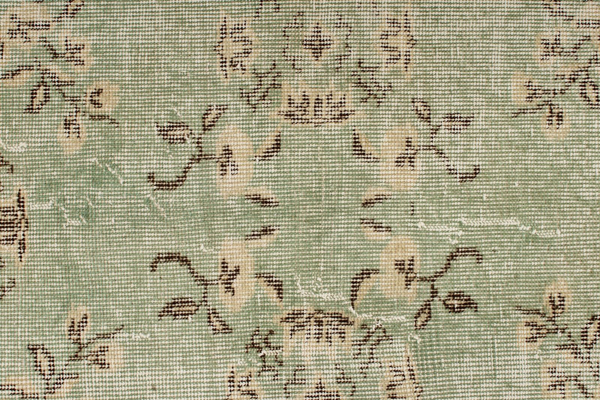 4x7 Green and Ivory Modern Contemporary Rug