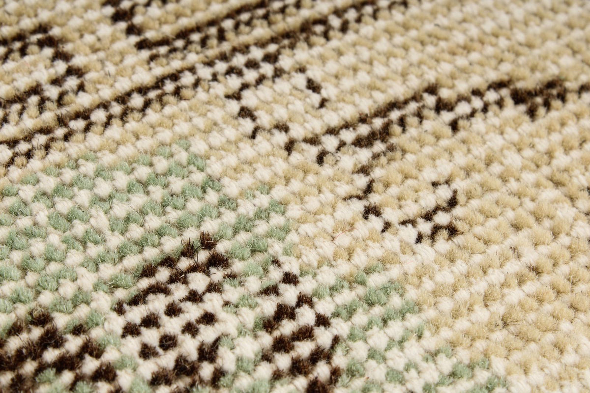 4x7 Green and Ivory Modern Contemporary Rug