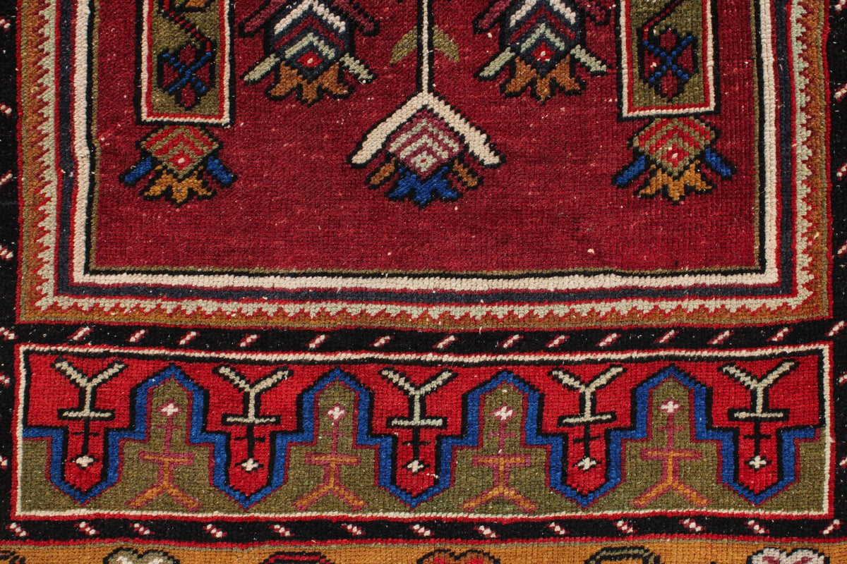 4x7 Brown and Multicolor Anatolian Turkish Tribal Rug