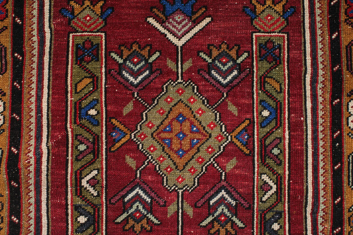 4x7 Brown and Multicolor Anatolian Turkish Tribal Rug