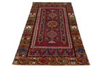 4x7 Brown and Multicolor Anatolian Turkish Tribal Rug