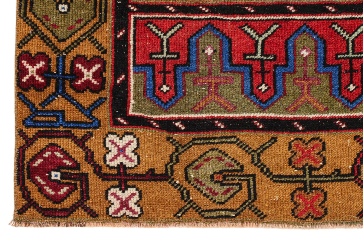 4x7 Brown and Multicolor Anatolian Turkish Tribal Rug