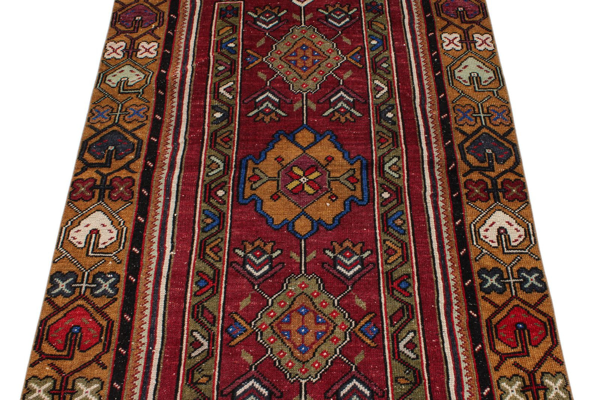 4x7 Brown and Multicolor Anatolian Turkish Tribal Rug