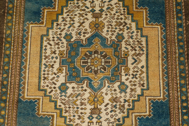 4x6 Brown and Multicolor Anatolian Turkish Tribal Rug