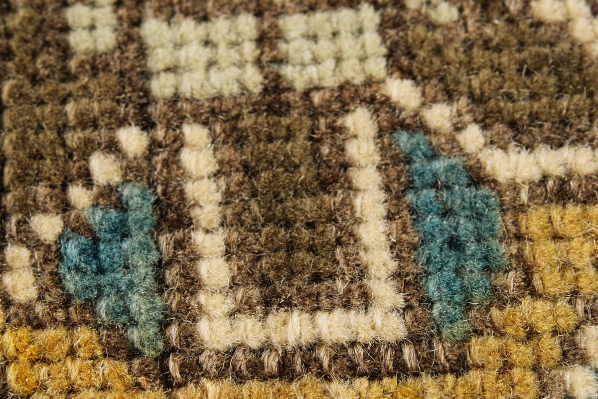 4x6 Brown and Multicolor Anatolian Turkish Tribal Rug