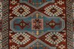 4x6 Burgundy and Multicolor Anatolian Turkish Tribal Rug