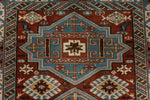 4x6 Burgundy and Multicolor Anatolian Turkish Tribal Rug