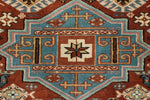 4x6 Burgundy and Multicolor Anatolian Turkish Tribal Rug