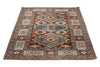 4x6 Burgundy and Multicolor Anatolian Turkish Tribal Rug