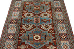 4x6 Burgundy and Multicolor Anatolian Turkish Tribal Rug