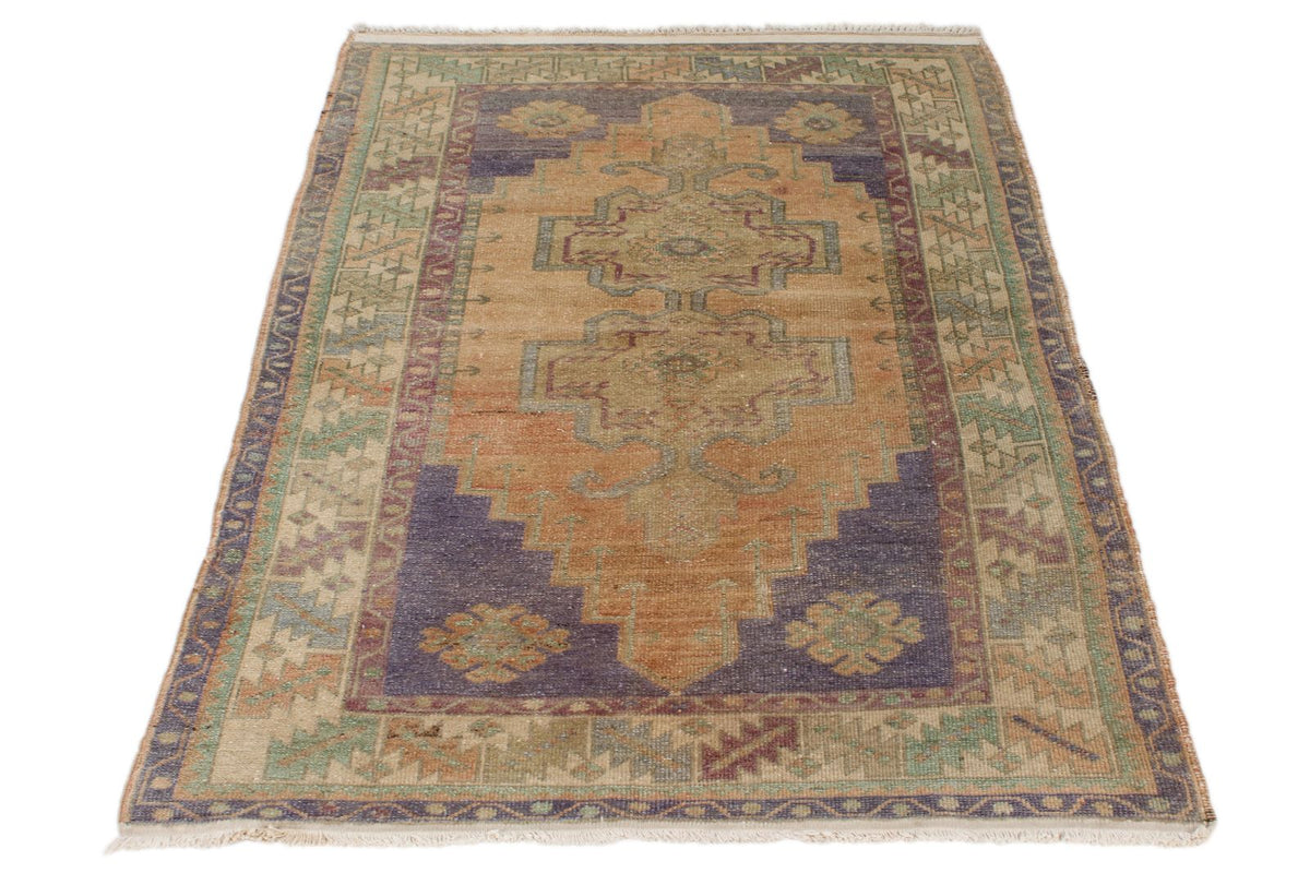 4x6 Multicolor Anatolian Turkish Tribal Rug