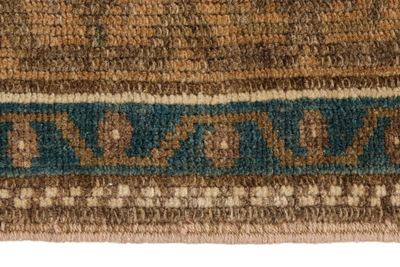 4x6 Brown and Light Brown Anatolian Turkish Tribal Rug