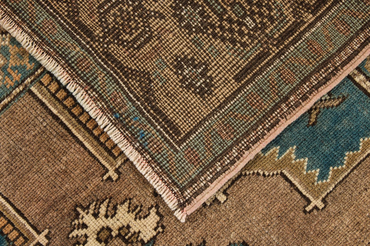 4x6 Brown and Light Brown Anatolian Turkish Tribal Rug