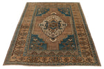 4x6 Brown and Light Brown Anatolian Turkish Tribal Rug