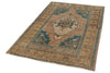 4x6 Brown and Light Brown Anatolian Turkish Tribal Rug