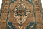 4x6 Brown and Light Brown Anatolian Turkish Tribal Rug