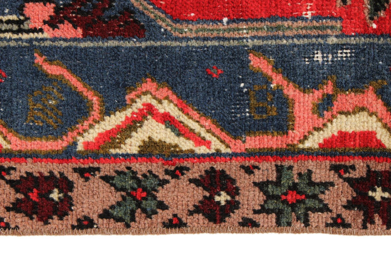 4x6 Red and Multicolor Anatolian Turkish Tribal Rug