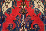 4x6 Red and Multicolor Anatolian Turkish Tribal Rug