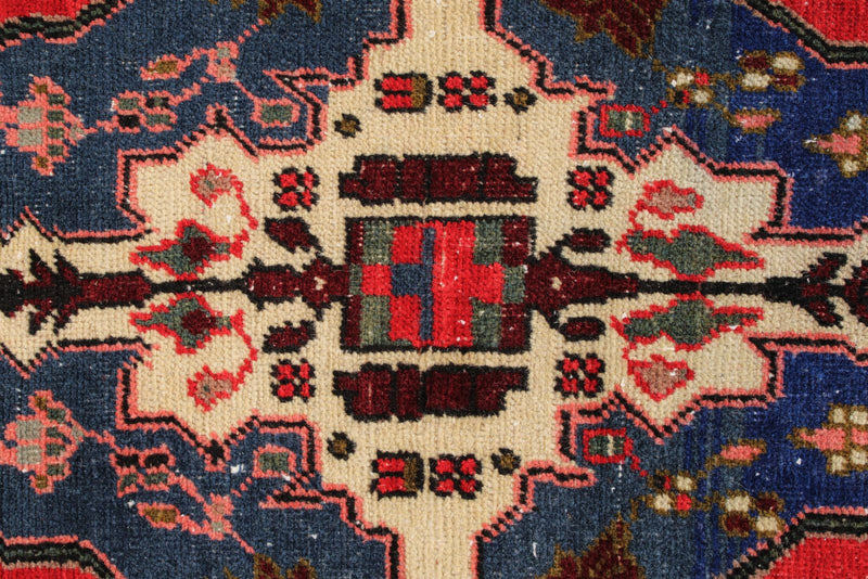 4x6 Red and Multicolor Anatolian Turkish Tribal Rug