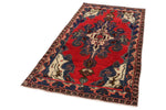 4x6 Red and Multicolor Anatolian Turkish Tribal Rug